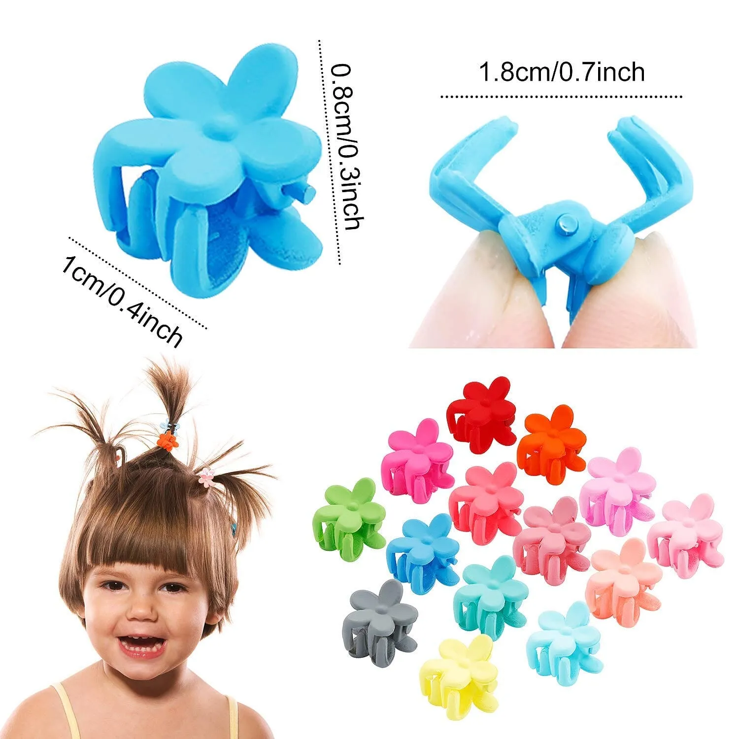 100-Pieces: Non-Slip Colorful Mini Hair Claw Clips Clamps Accessories