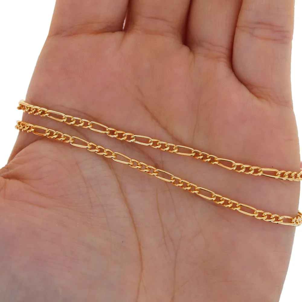 14kt GF 2.7mm Figaro Chain