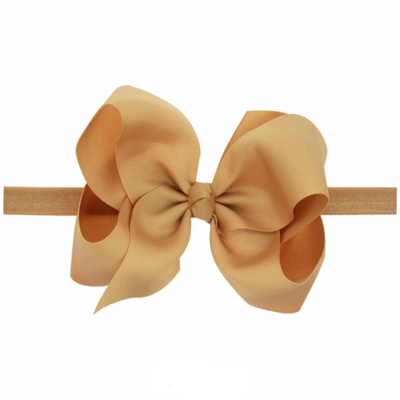 5 Inch bow on elastic headbands