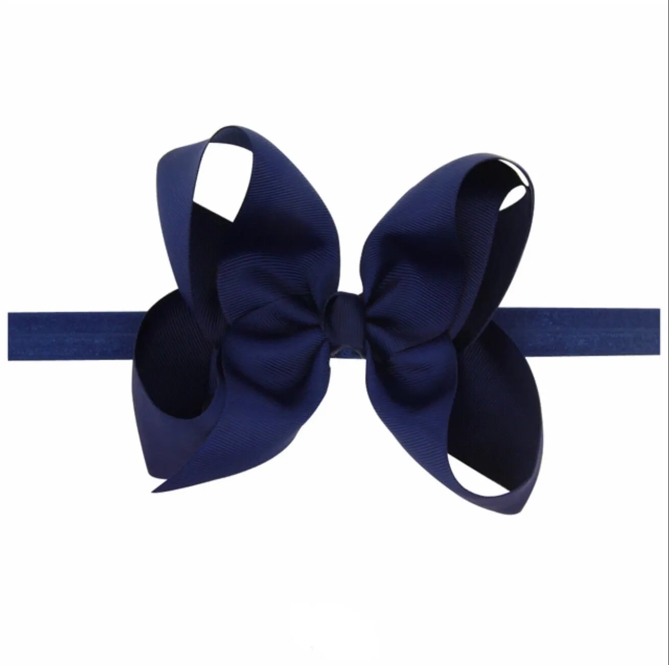 5 Inch bow on elastic headbands