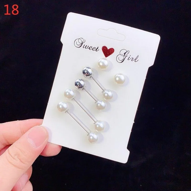 6pcs Enamel Hijab Brooches Pin