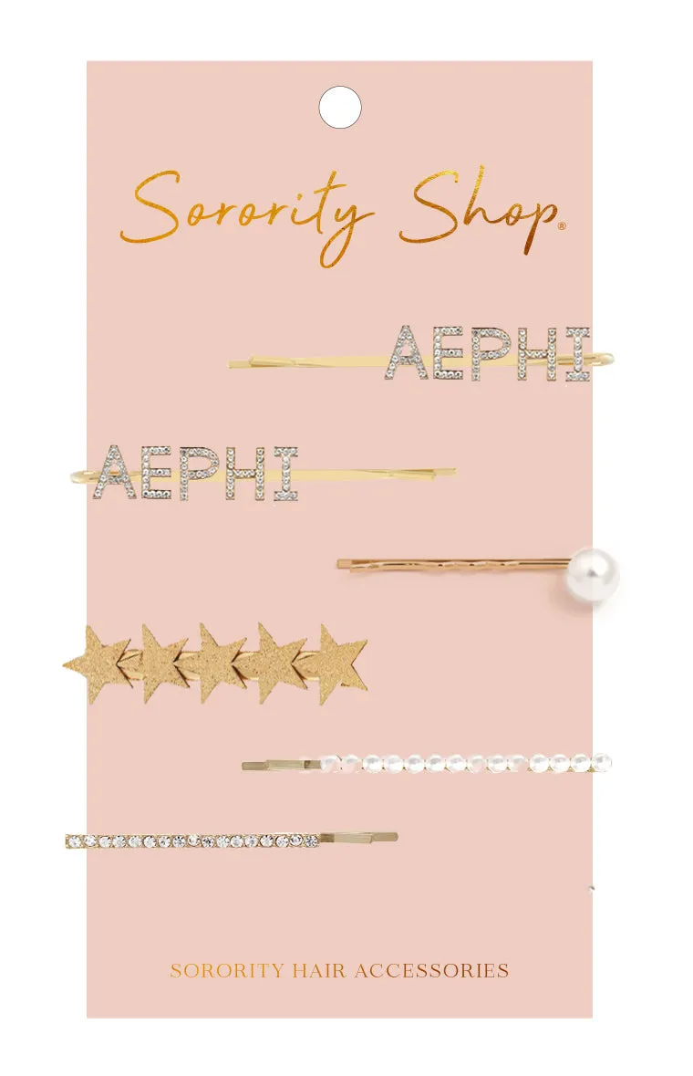 Alpha Epsilon Phi Sorority Hair Clips