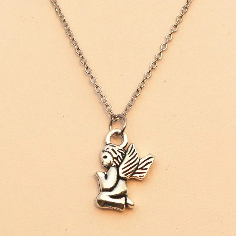 Angel Silver Plated Pendant Necklace For Women