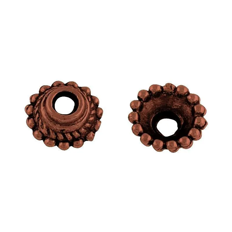 Antique Copper Bead Cap 7x3mm (100 pcs)