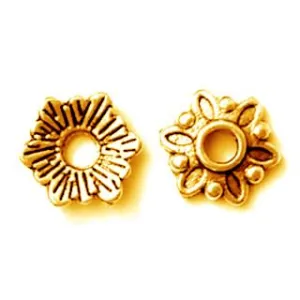 Antique Gold Bead Cap 8x2mm (100 pcs)