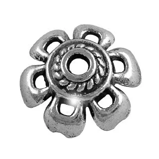 Antique Silver Bead Cap 11x4mm (60 pcs)