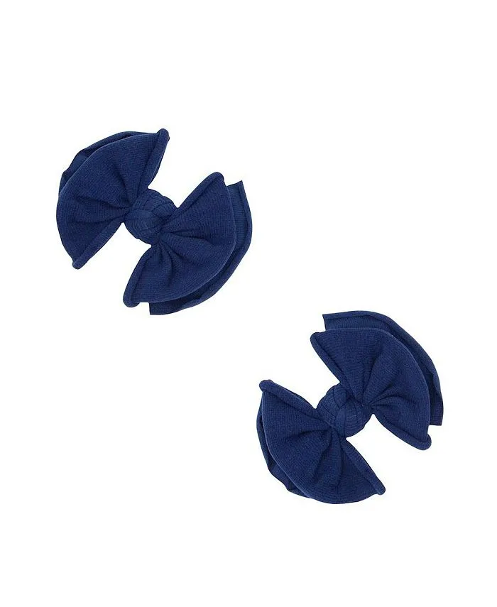 Baby Bling 2pk Baby FAB Bow Clips: Navy