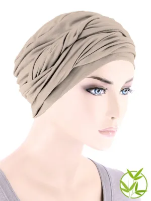 Bamboo Twisty Turban Beige Champagne