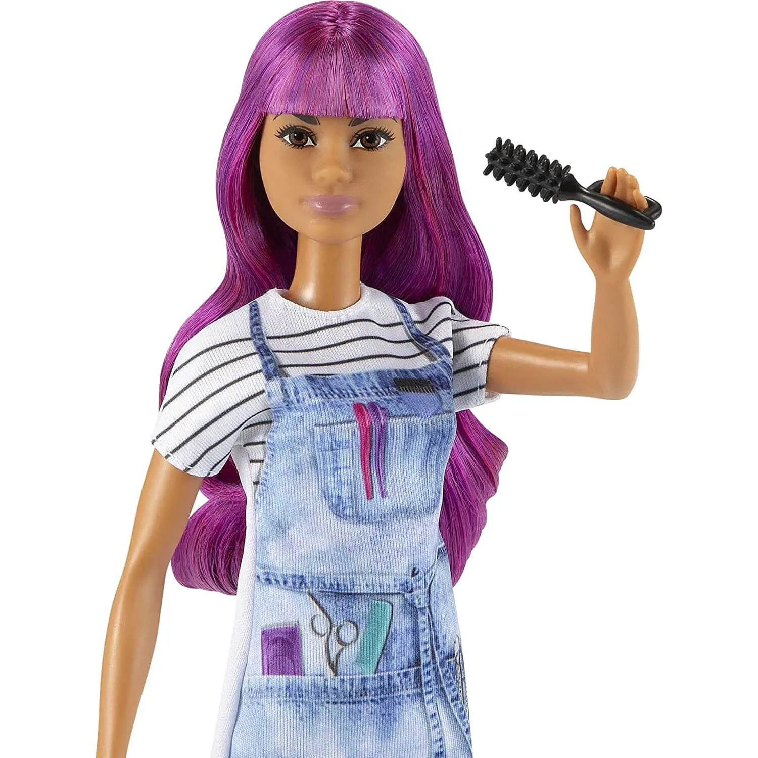 Barbie You Can Be Anything Careers Salon Stylist Doll with Purple Hair