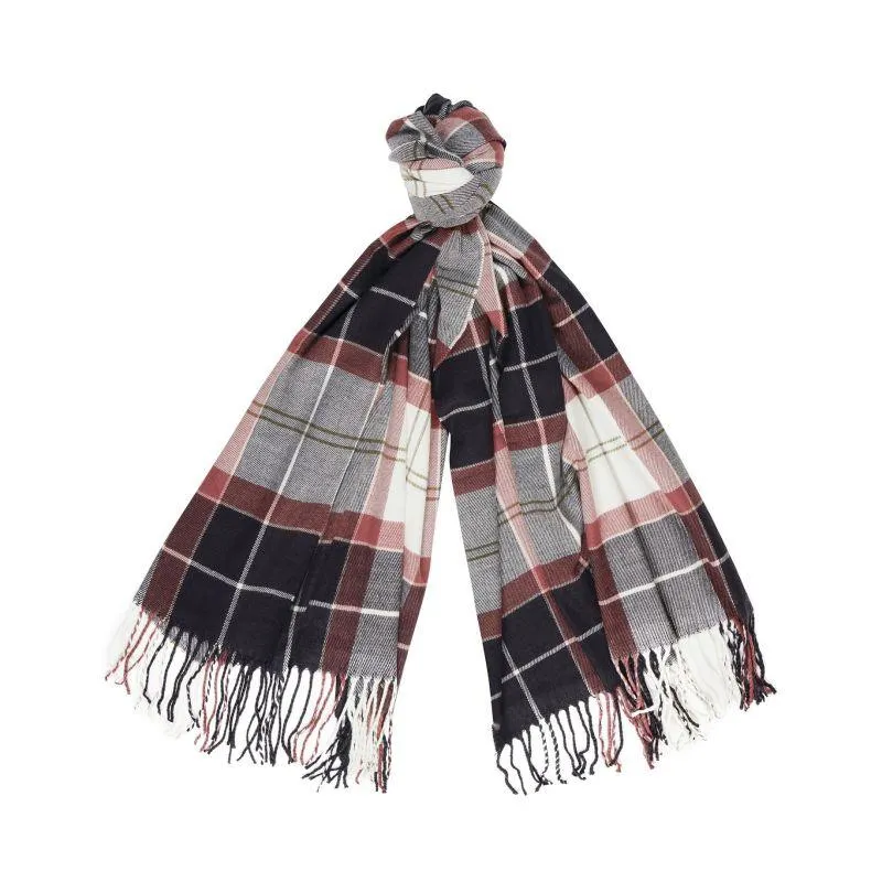 Barbour Hailes Ladies Tartan Wrap Scarf - Midnight Berry