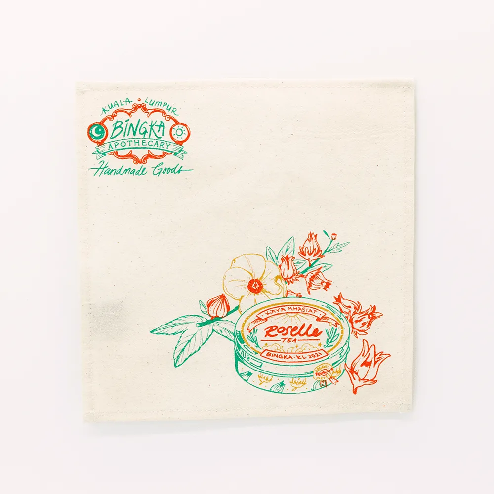 Botanical Apothecary Handkerchief Set of 4