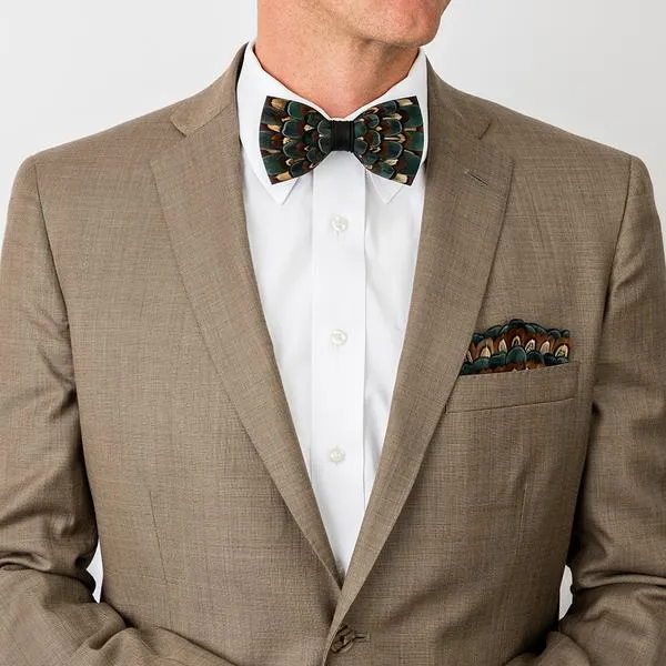 Brackish Turner Feather Bow Tie