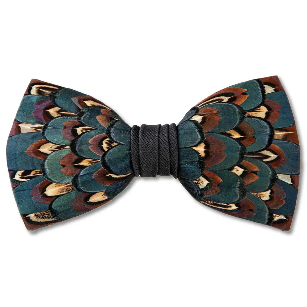 Brackish Turner Feather Bow Tie