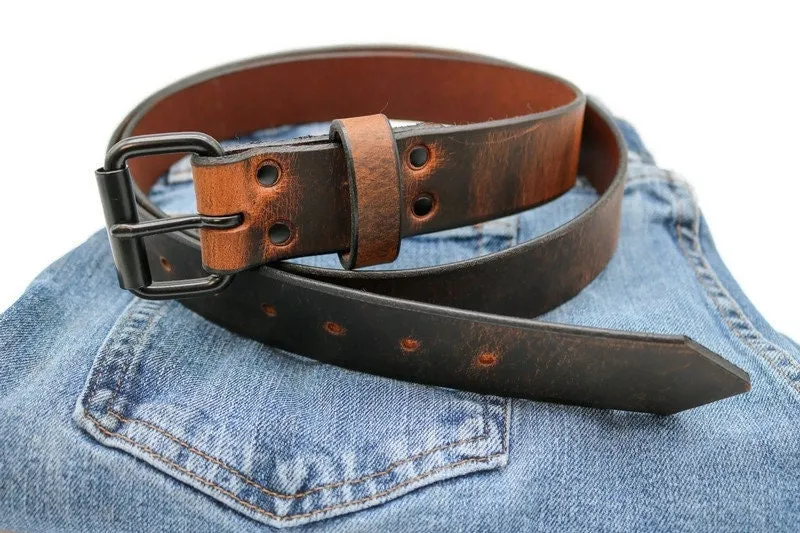 Buffalo Leather Belt "Crazy Horse"