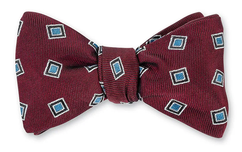 Burgundy Victoria Medallions Bow Tie - B5574