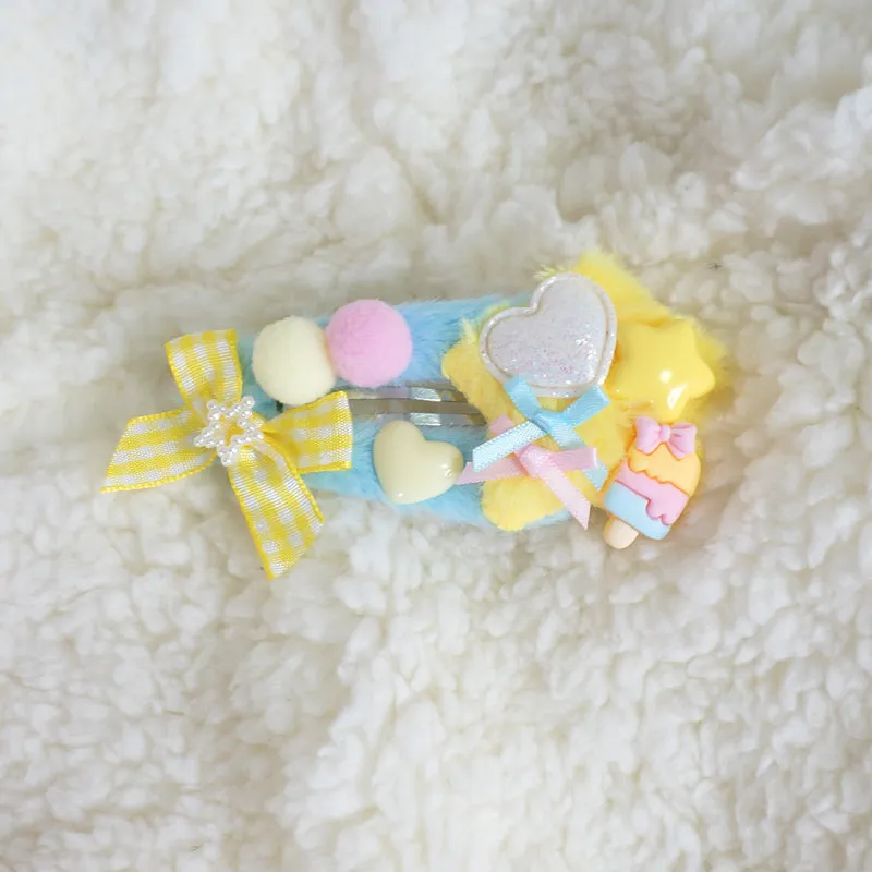 Candy Fairy Sweets Rabbit Star Pastel Pink Blue Yellow Y2K Hair Clips Hair Accessories