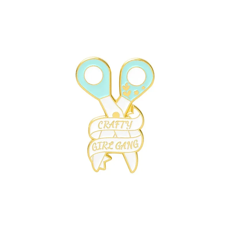 Cartoon Creativity Sewing Machine Scissors Needle Yarn Enamel Pins Cute Alloy Badge Fun Accessories Woman Jewelry Gift For Kid