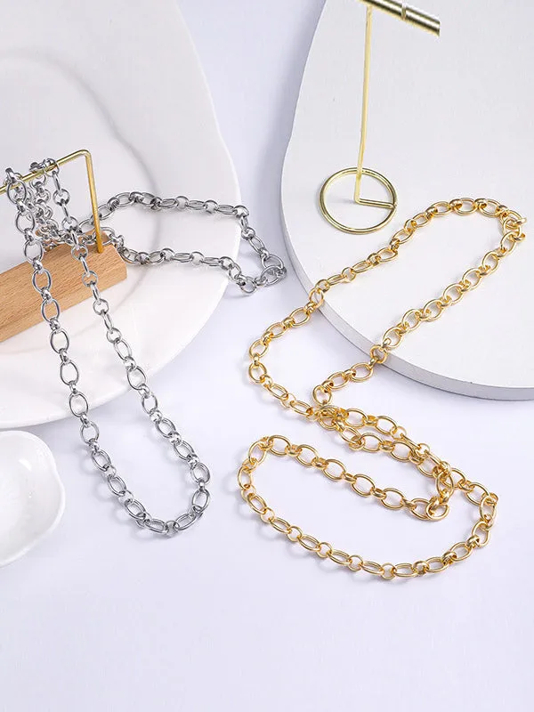 Chains Solid Color Necklaces Accessories