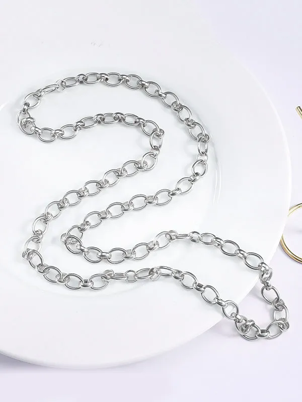 Chains Solid Color Necklaces Accessories