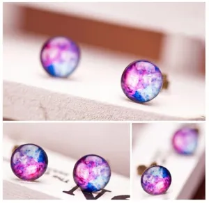 Cosmic Galaxy Stud Earrings