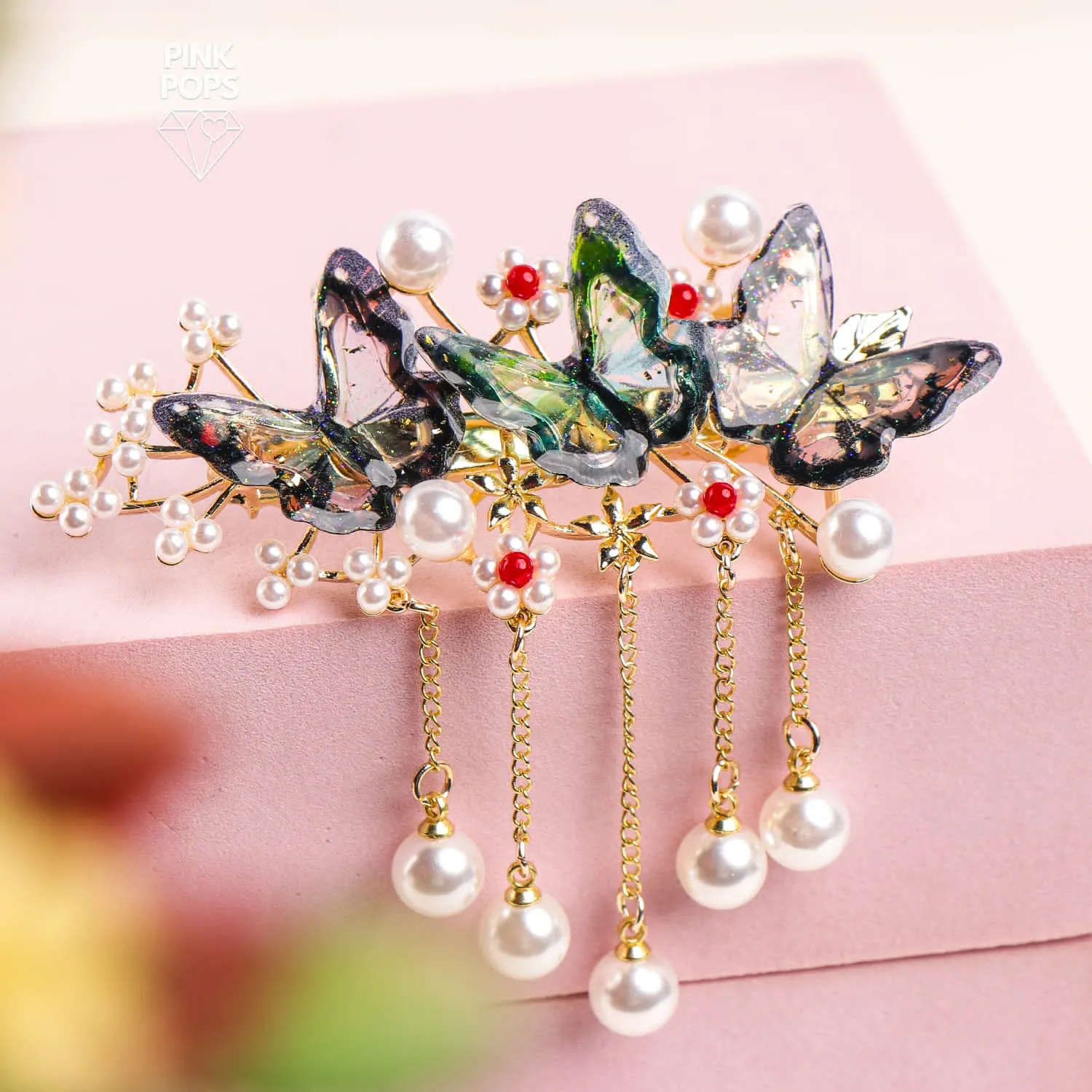 Crystal Butterfly Hair Clip