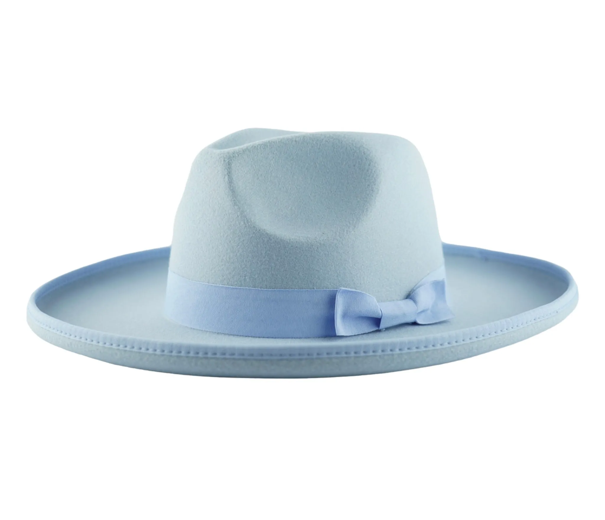 Dallas Pencil Brim Fedora - Light Blue