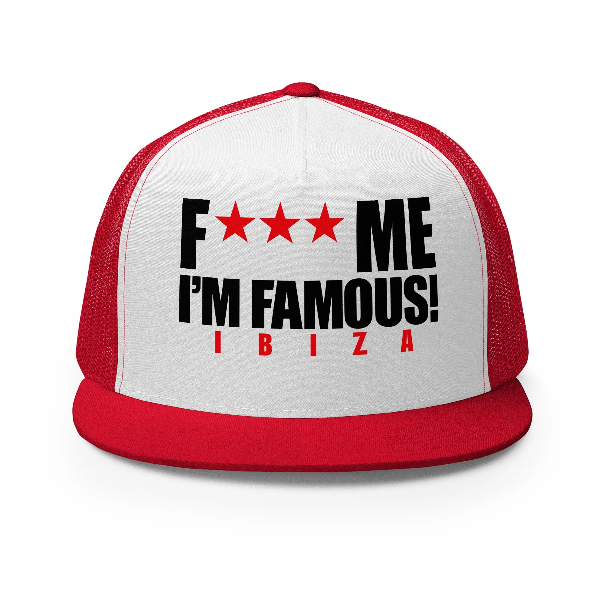 David Guetta F Me I'm Famous Ibiza Classic Logo Snapback Cap Red