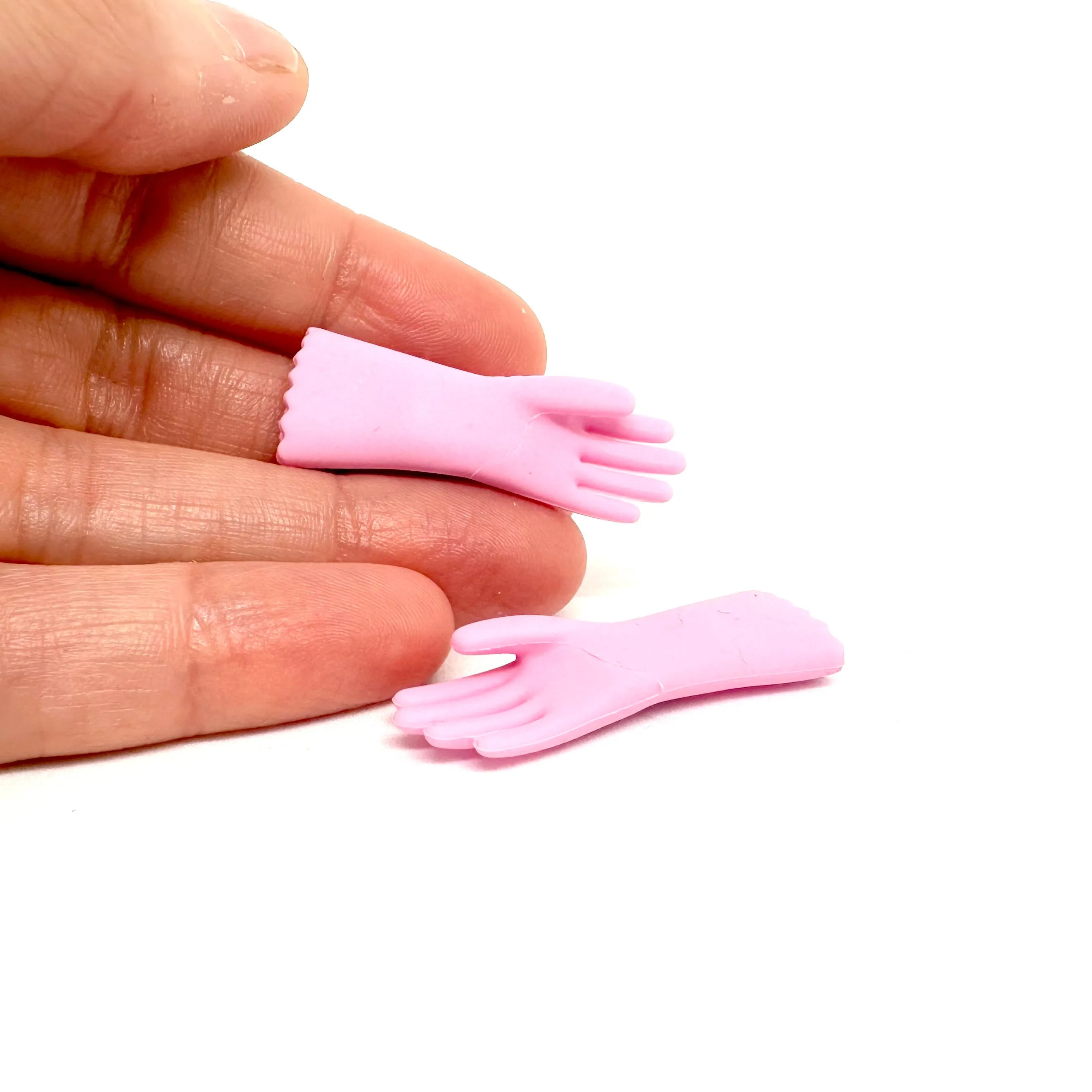 Doll house washing up gloves kitchen accessory