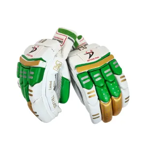 DS 1.0 Green/Gold Cricket Batting Gloves