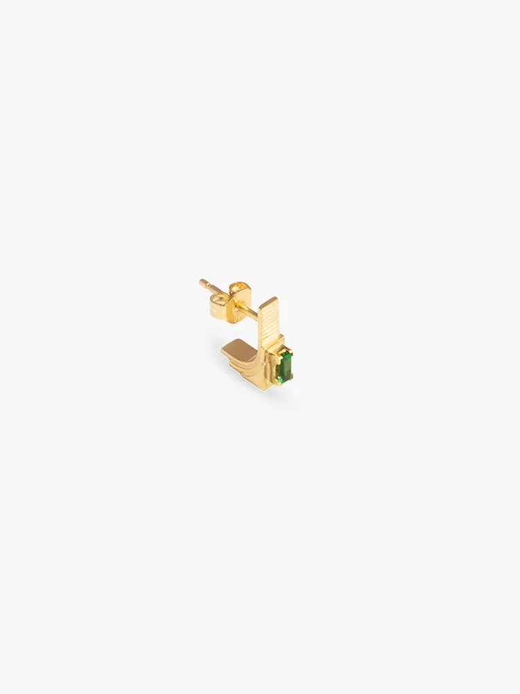 Earring Refined Brutalism Gold