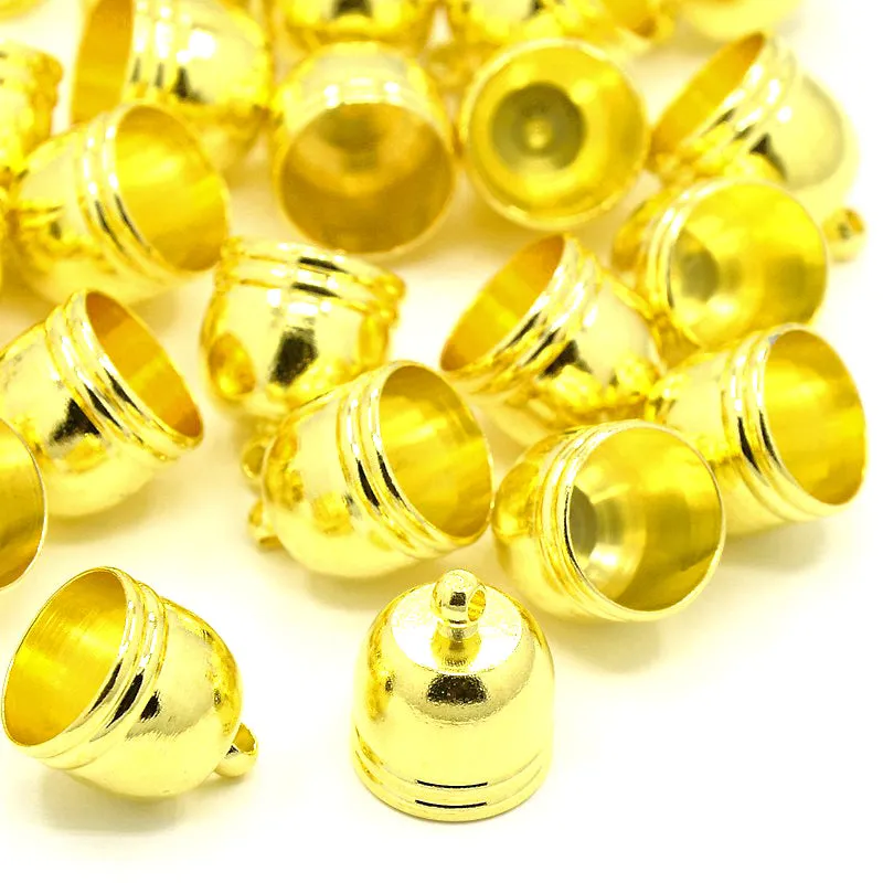 End Caps - Bullet - 14mm x 12mm - Gold Plated