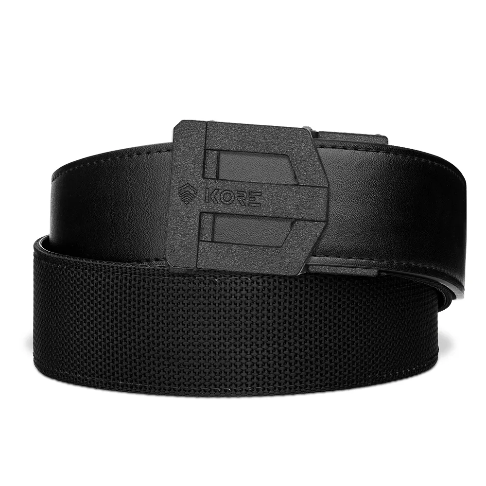 EXECUTIVE PROTECTION BLACK TACTICAL HYBRID OUTER BELT 1.75"