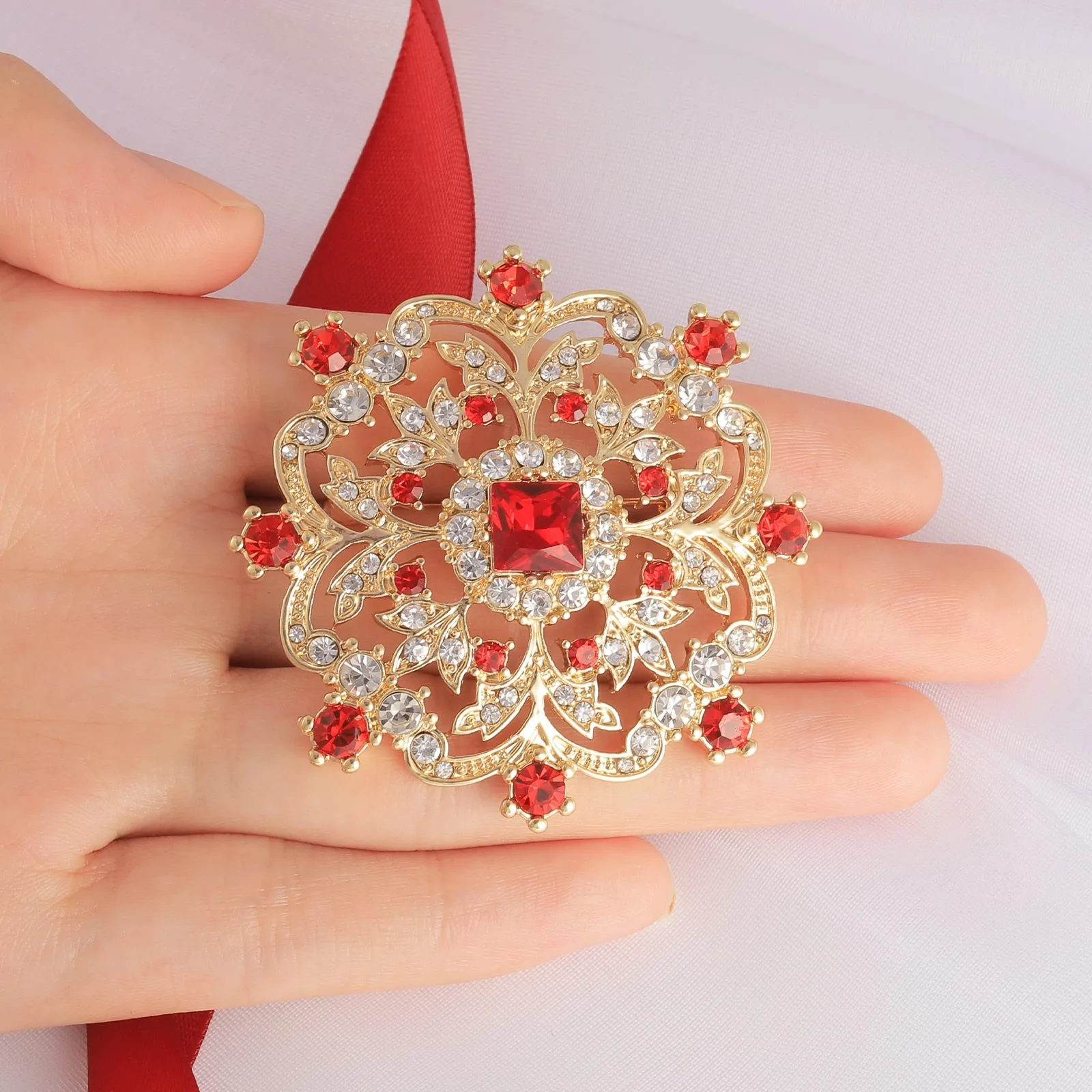 Fashion Large Flower Brooches