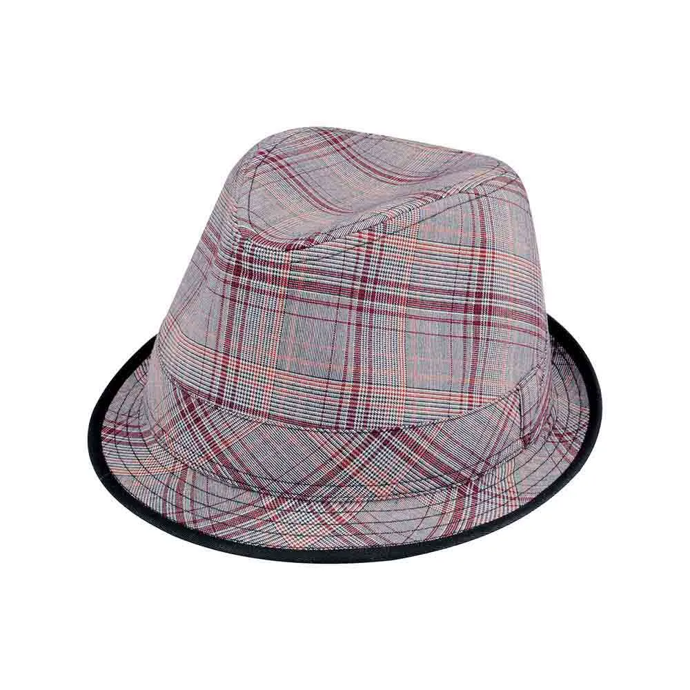 Fashion Plaid Fedora Hat