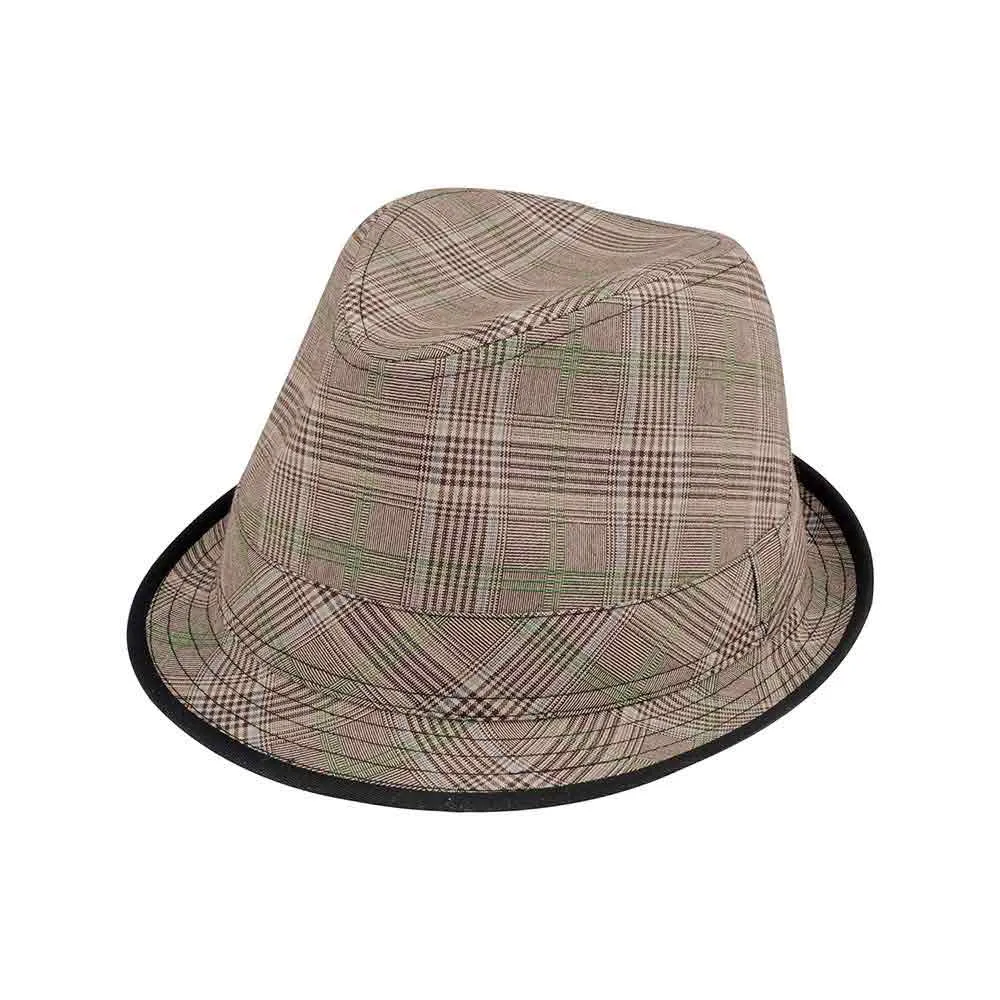 Fashion Plaid Fedora Hat