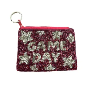 Game Day Maroon/Gold Keychain Pouch