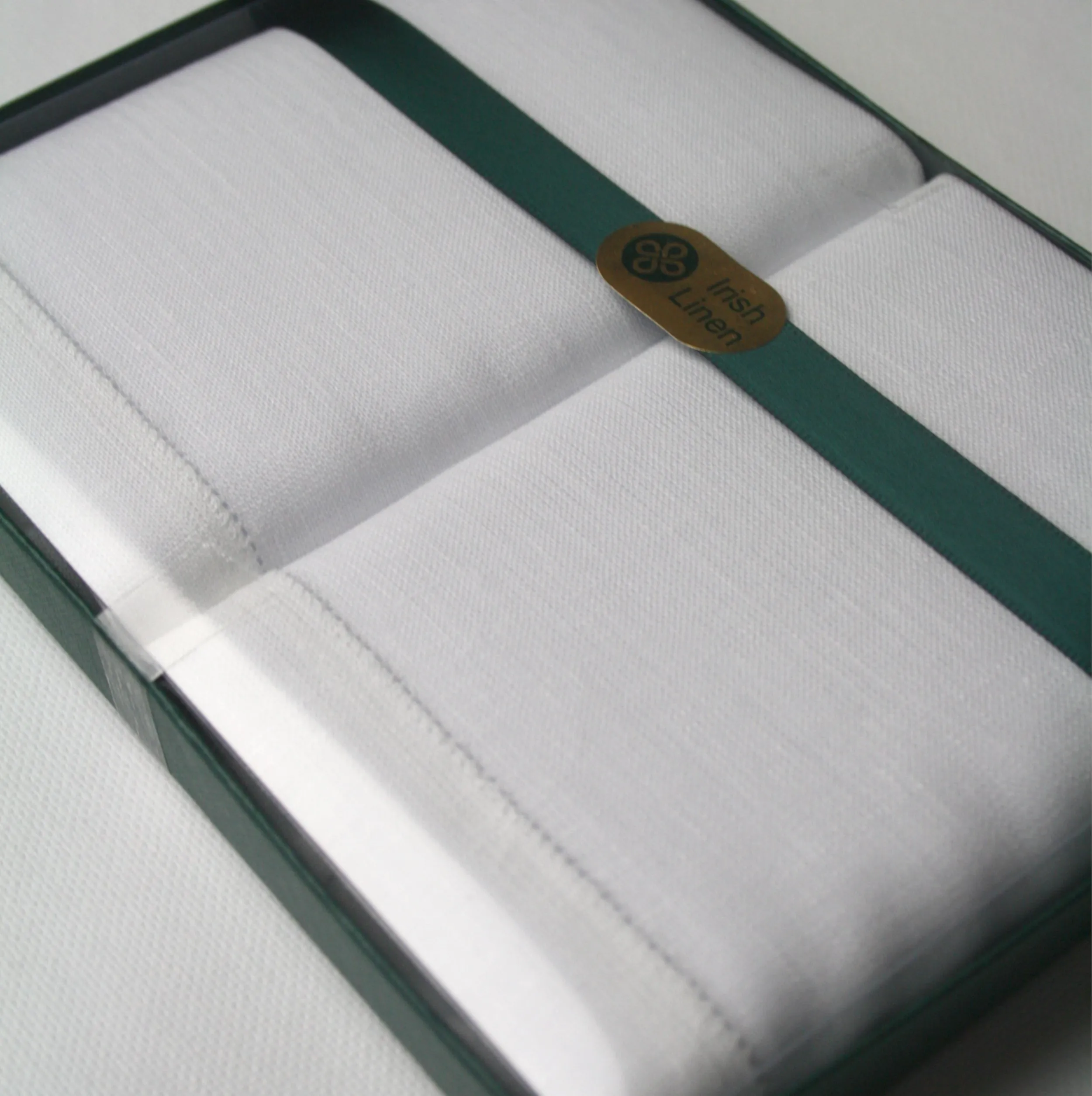 Gentlemen's Hemstitch Irish Linen Handkerchiefs - Box of 2