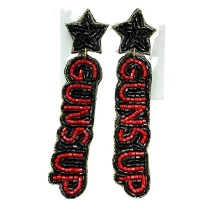 Guns Up Beaded Earrings T10