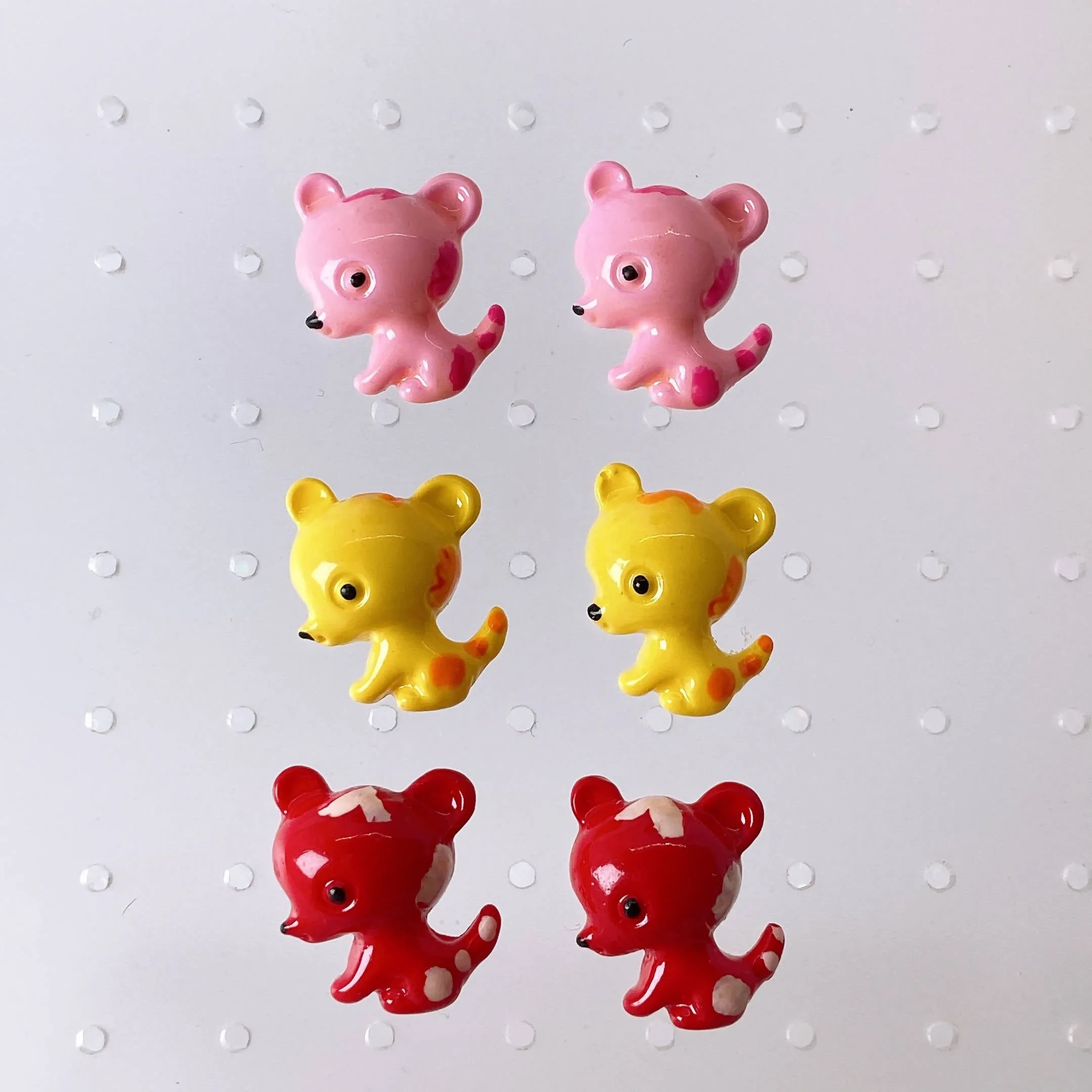 Instant Shipping! Retro Baby Animal Earrings (3 Colors)