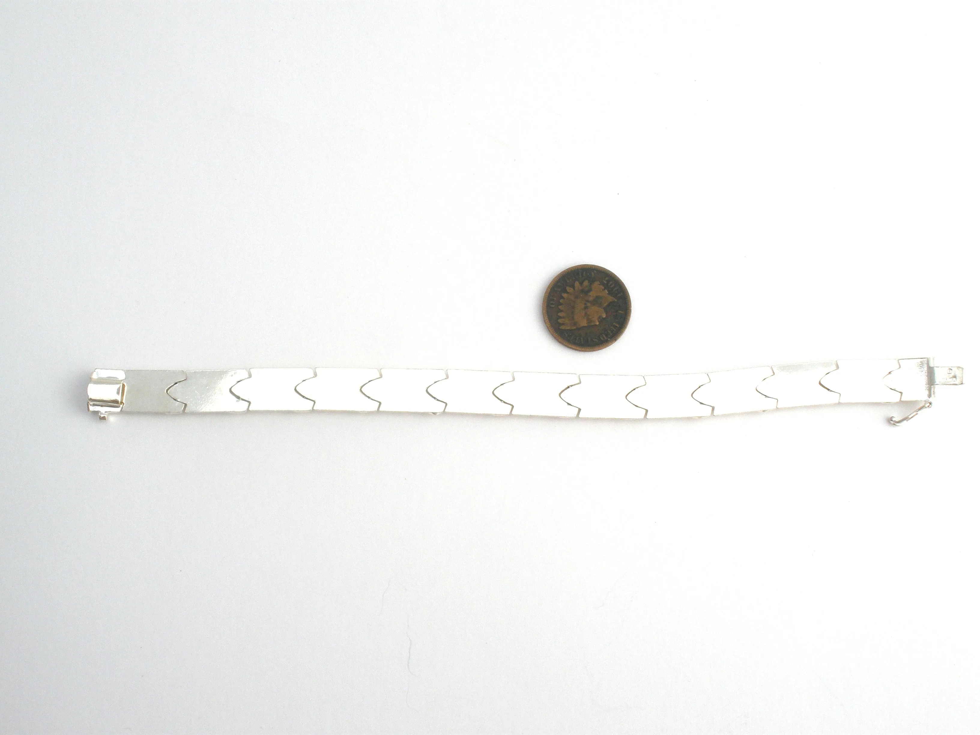 Italian Sterling Silver Bracelet 7" Vintage