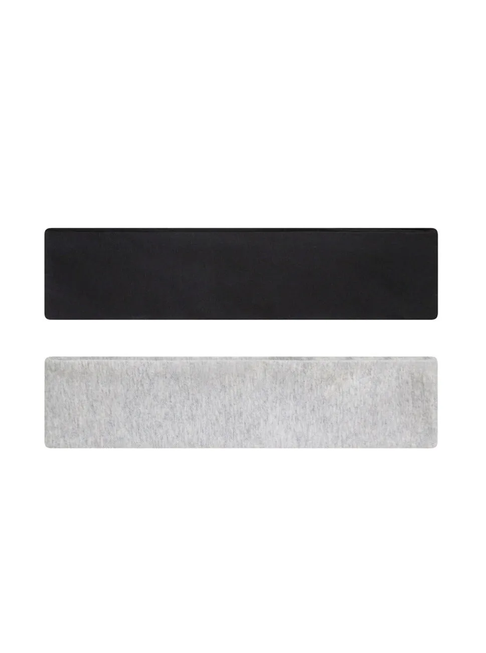 Jersey Headbands in Black and Grey Multipack