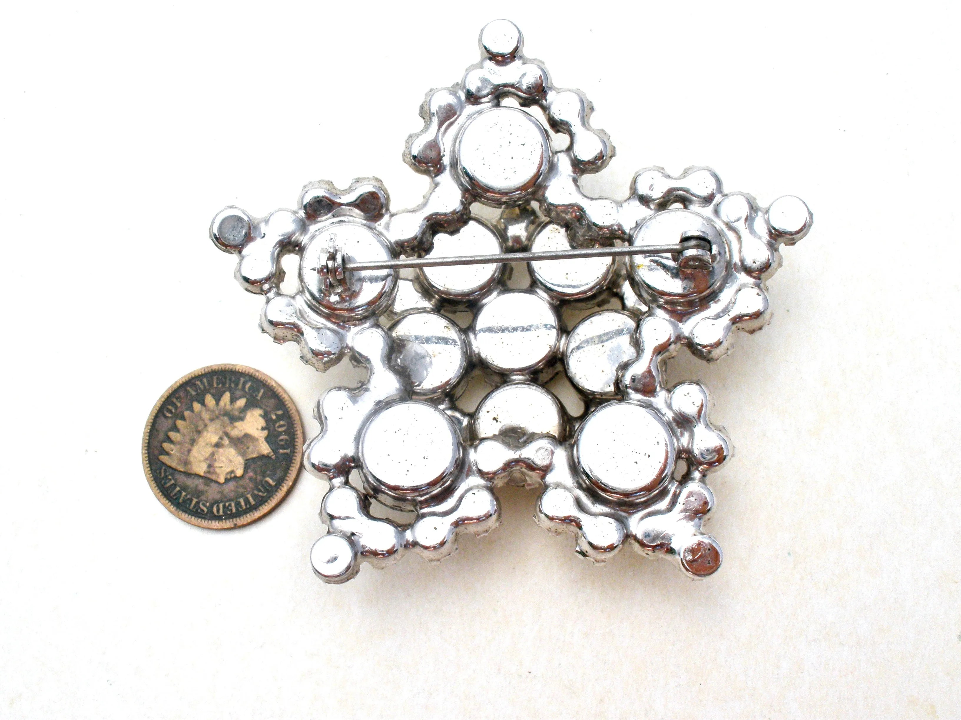 Juliana Clear Rhinestone Star Brooch Pin Vintage