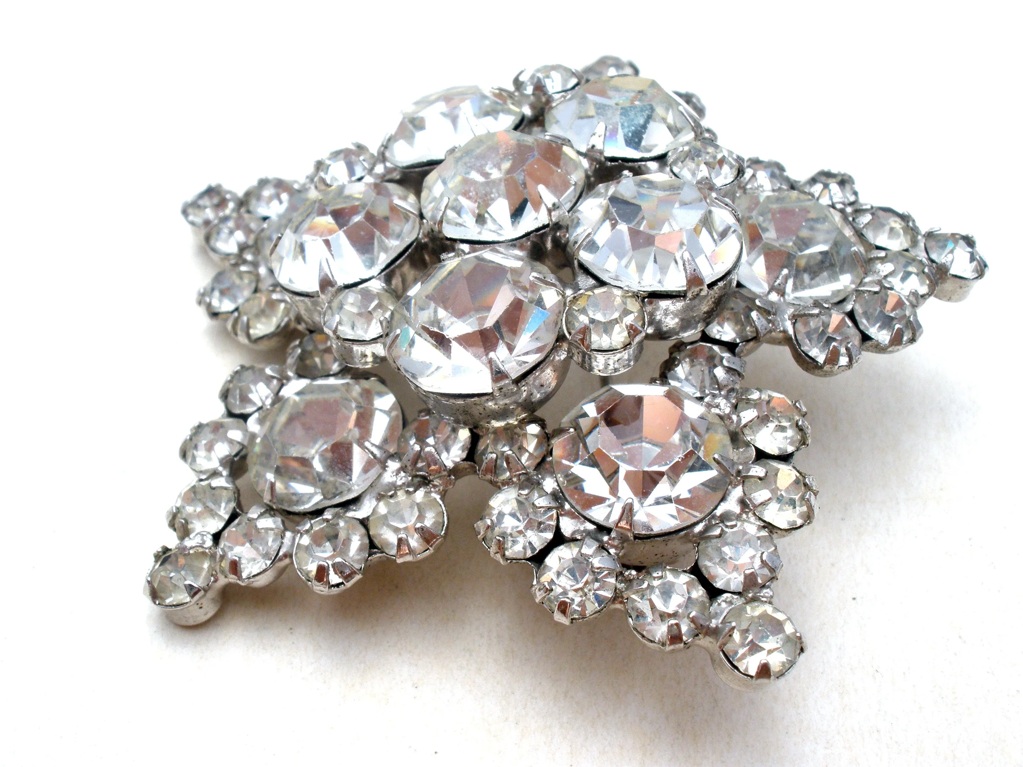 Juliana Clear Rhinestone Star Brooch Pin Vintage