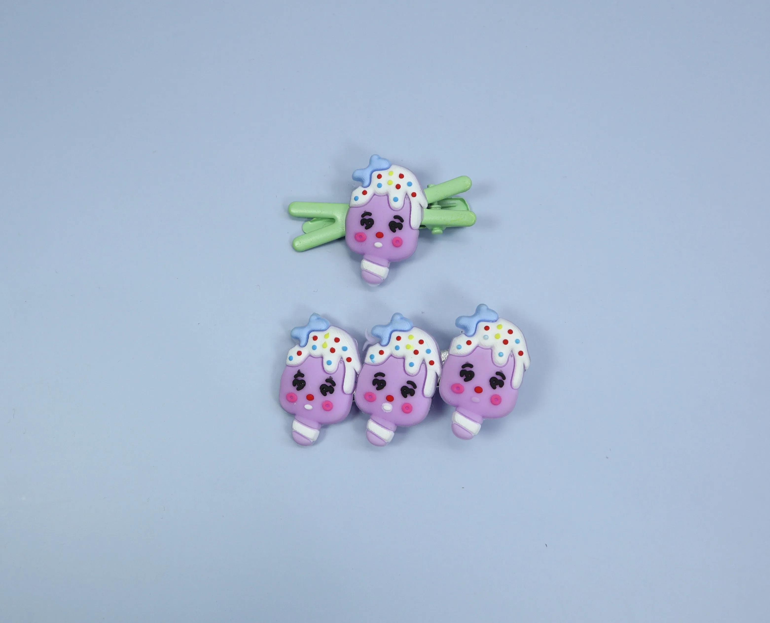 Kamule Polymer clay Character Hair Accessories set of 5-Blue