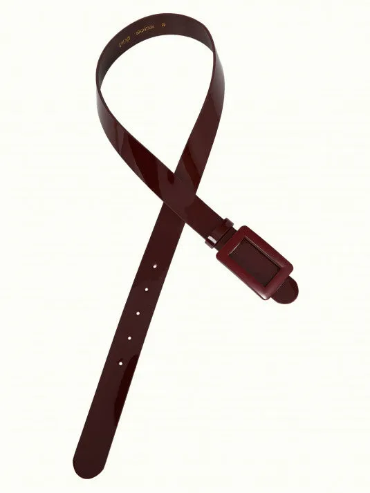 King Louie - Patent belt 95 (Cabernet Red)