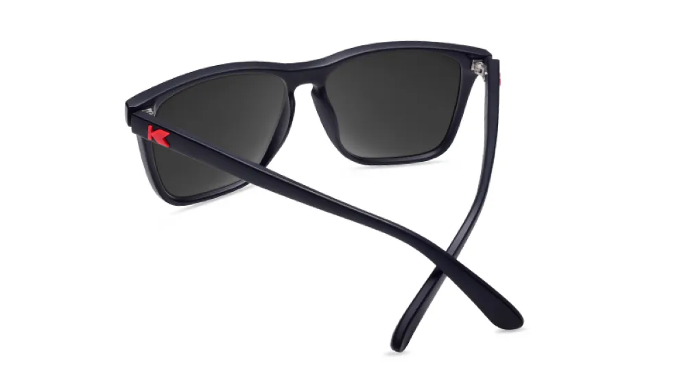 Knockaround Fast Lanes Matte Black Frame - Red Sunset Lens - Polarized Sunglasses