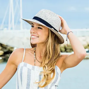 Lexie Petite Fedora Sun Hat for Women with Small Heads 50  UPF Sun Protection