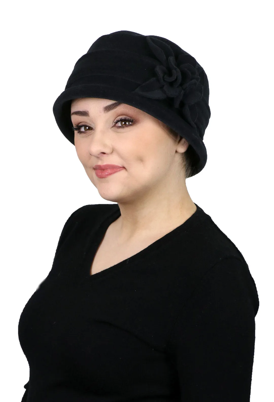 Lizzy Luxury Fleece Cloche Hat for Women Chemo Headwear Cancer Head Coverings