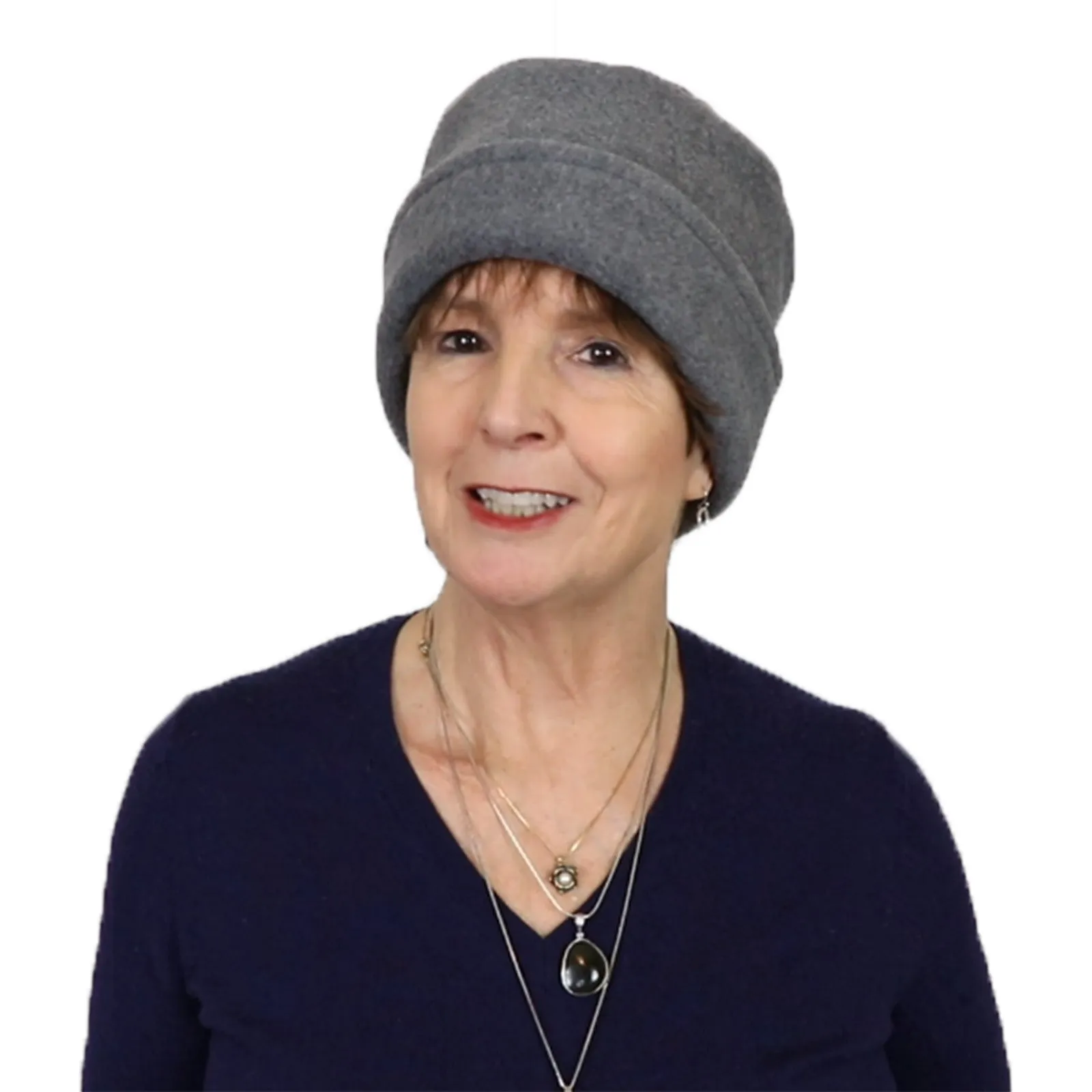 Luxury Fleece Pillbox Hat for Women Chemo Hat