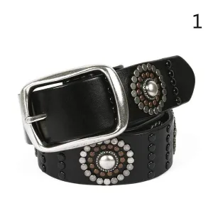 Men's Gothic Belts With Circle Rivets